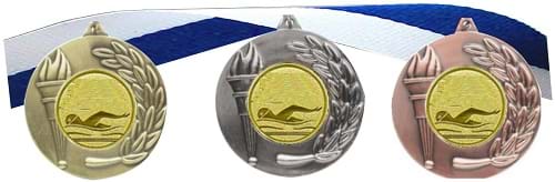 Swimming 60mm Thick  Medals  With FREE Ribbons